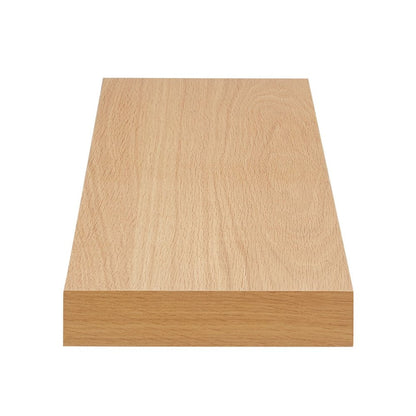 43" Natural Light Brown Wooden Floating Shelf HomeRoots