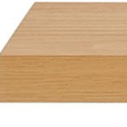 43" Natural Light Brown Wooden Floating Shelf HomeRoots