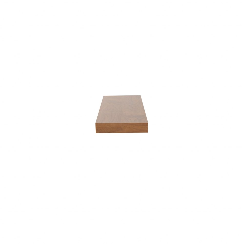 43" Brown Wooden Wall Mounted Floating Shelf HomeRoots