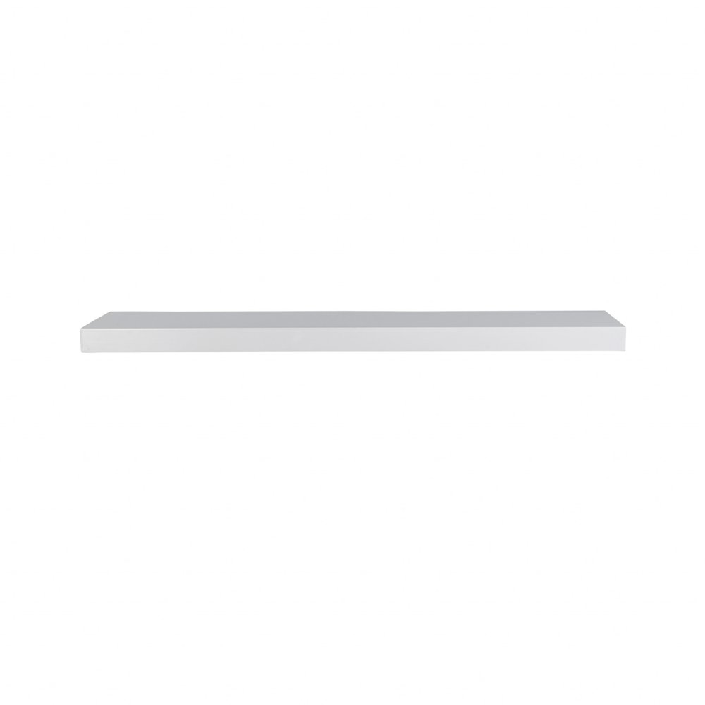 43" White Wooden Wall Mounted Floating Shelf HomeRoots