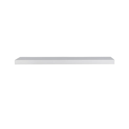 43" White Wooden Wall Mounted Floating Shelf HomeRoots