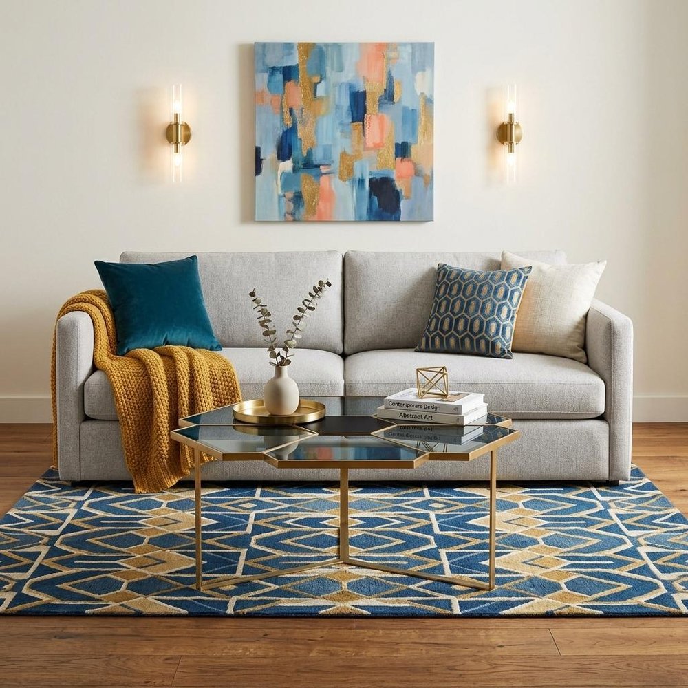 34" Black and Gold Glass and Iron Free Form Frame Coffee Table HomeRoots