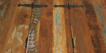 60" Green and Brown Solid Wood Distressed Lift Top Solid Coffee Table HomeRoots