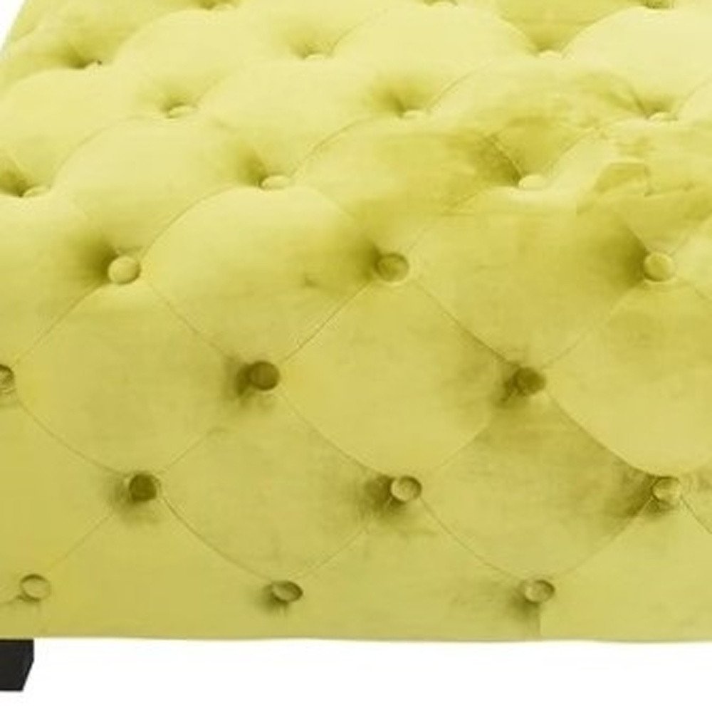 40" Green and Brown Fabric and Solid Wood Square Coffee Table HomeRoots