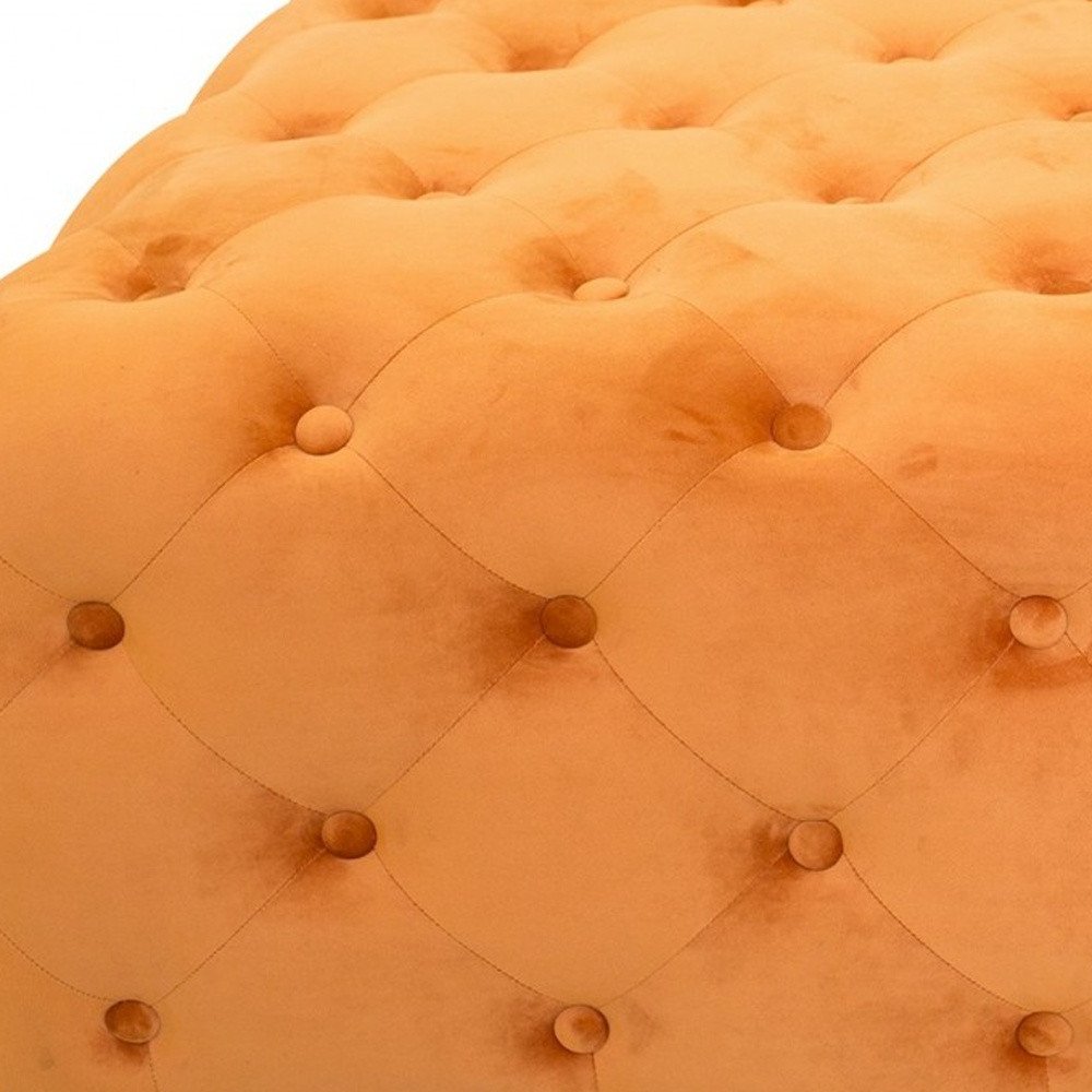 40" Orange and Brown Fabric and Solid Wood Square Coffee Table — view 4
