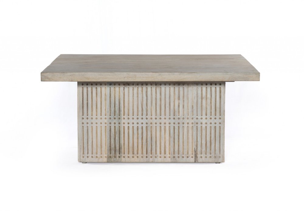 40" Ivory Solid Wood Lift Top Pedestal Coffee Table HomeRoots