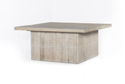 40" Ivory Solid Wood Lift Top Pedestal Coffee Table HomeRoots