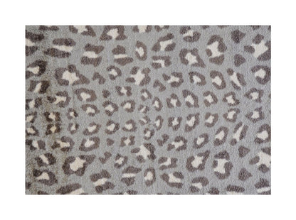 2' X 3' Gray and Brown Cheetah Washable Floor Mat - 63.0" (L) x 63.0" (W) x 0.5" (H)