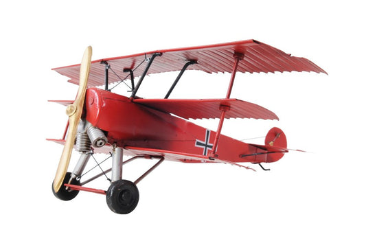 6" Red Metal Hand Painted Model Airplane HomeRoots