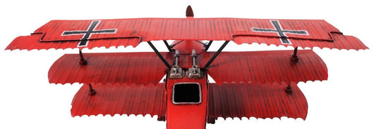6" Red Metal Hand Painted Model Airplane HomeRoots
