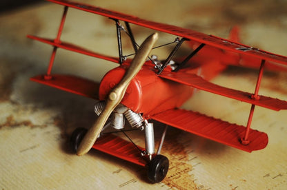 c1916 Red Baron Fokker Triplane Model Sculpture HomeRoots