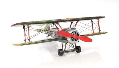 7" Green Metal Hand Painted Model Airplane Tabletop Sculpture HomeRoots
