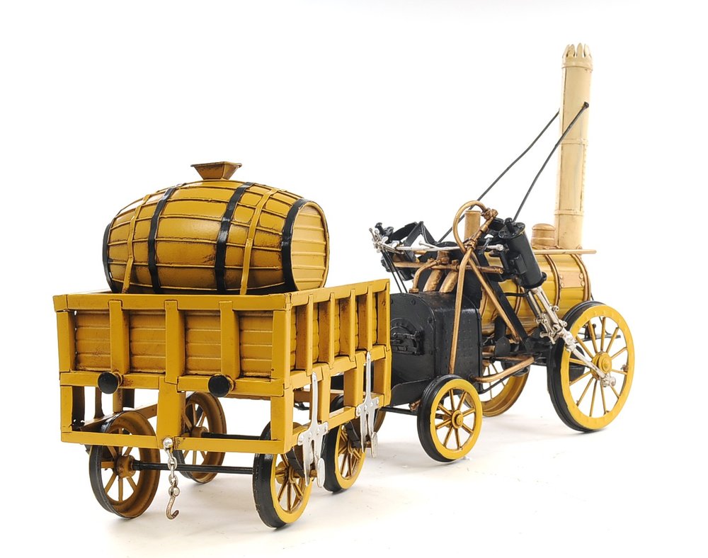 c1829 Yellow Rocket Steam Engine Model Sculpture HomeRoots