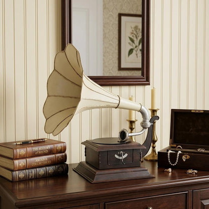 c1911 HMV Gramophone Built to Scale Model Sculpture HomeRoots