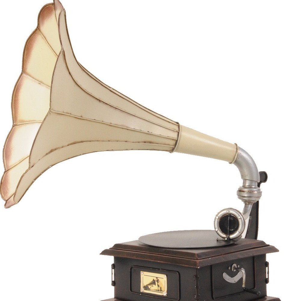c1911 HMV Gramophone Built to Scale Model Sculpture HomeRoots