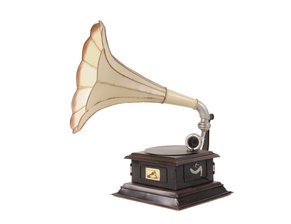 c1911 HMV Gramophone Built to Scale Model Sculpture HomeRoots