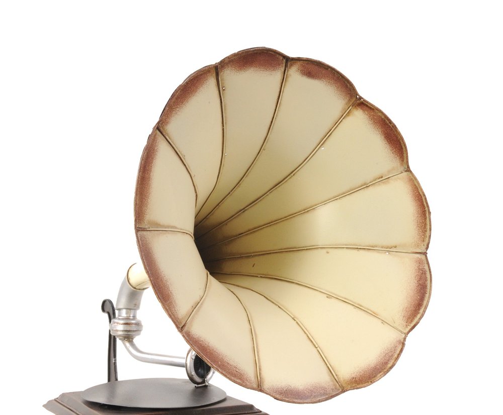 c1911 HMV Gramophone Built to Scale Model Sculpture — view 6