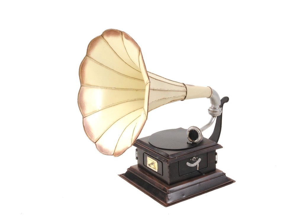 c1911 HMV Gramophone Built to Scale Model Sculpture HomeRoots