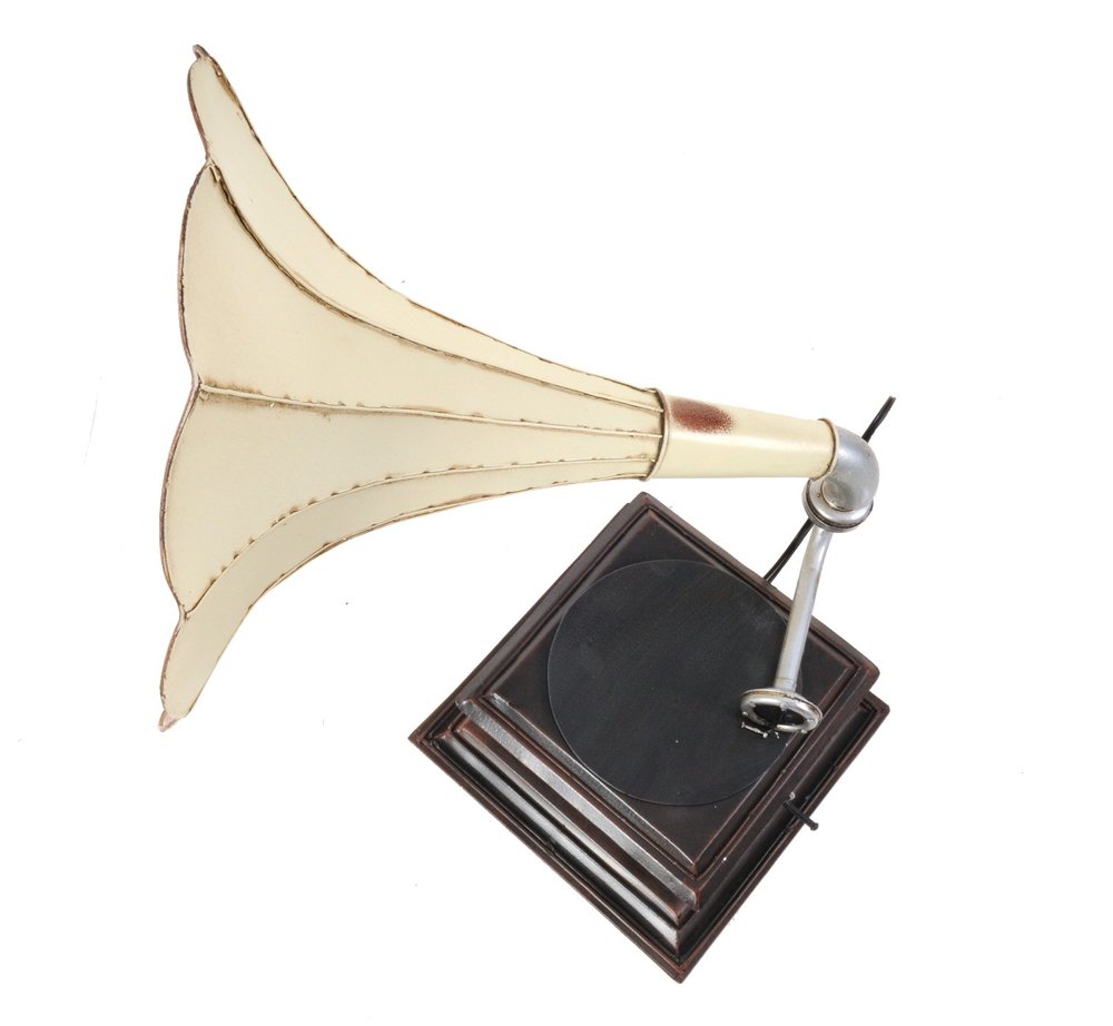 c1911 HMV Gramophone Built to Scale Model Sculpture HomeRoots