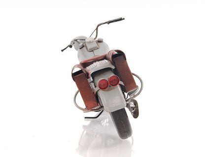 6" Grey Metal Hand Painted Decorative Motorcycle HomeRoots