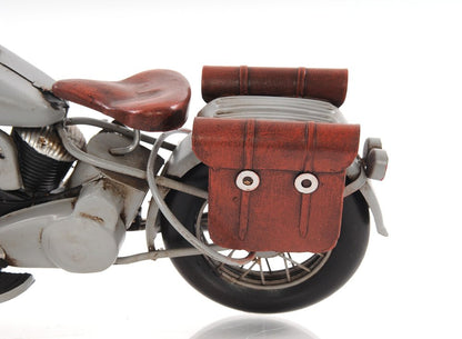 6" Grey Metal Hand Painted Decorative Motorcycle HomeRoots