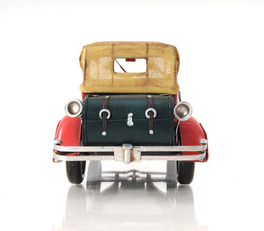 5" Red Metal Hand Painted Model Car Tabletop Sculpture HomeRoots