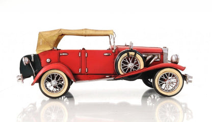 5" Red Metal Hand Painted Model Car Tabletop Sculpture HomeRoots