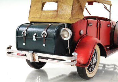 5" Red Metal Hand Painted Model Car Tabletop Sculpture HomeRoots