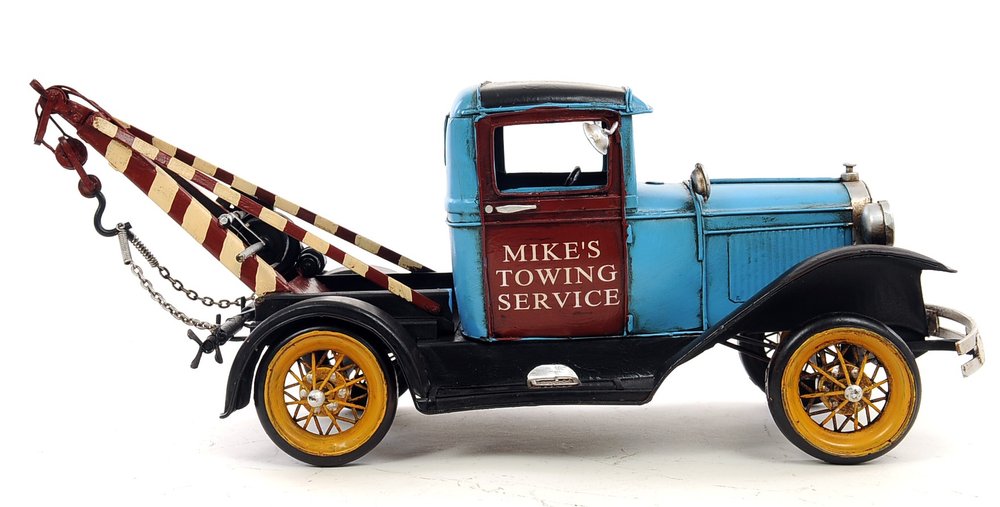 6" Blue And Black Metal Hand Painted Model Car HomeRoots