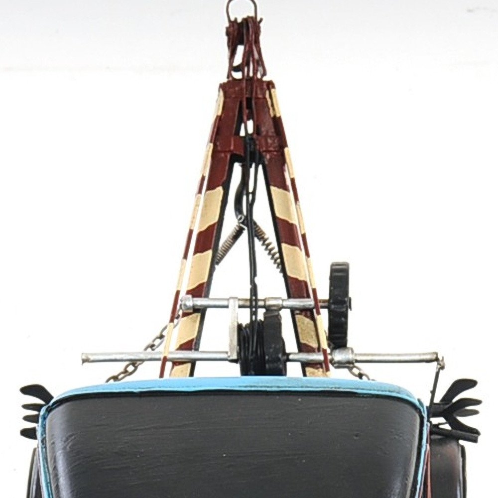 6" Blue And Black Metal Hand Painted Model Car HomeRoots
