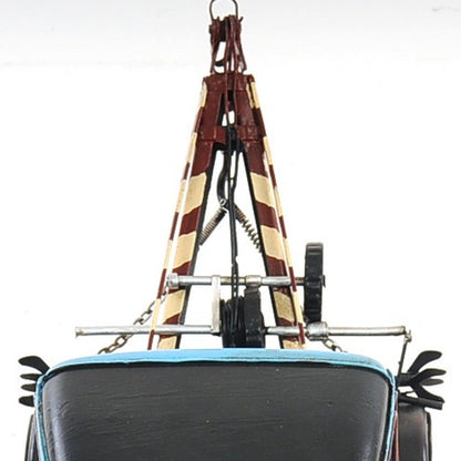 6" Blue And Black Metal Hand Painted Model Car HomeRoots