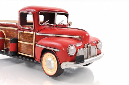 6" Red Metal Hand Painted Model Car HomeRoots