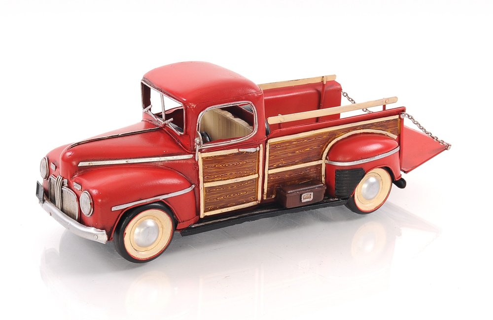 6" Red Metal Hand Painted Model Car HomeRoots