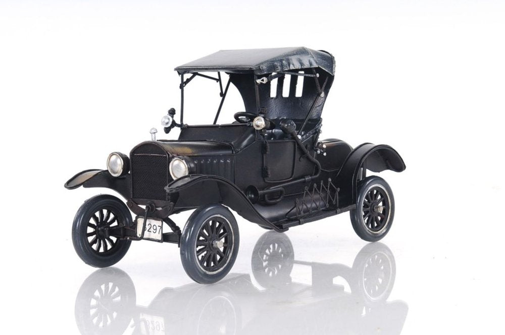 12" Black Metal c1908 Ford Model Car Tabletop Sculpture HomeRoots