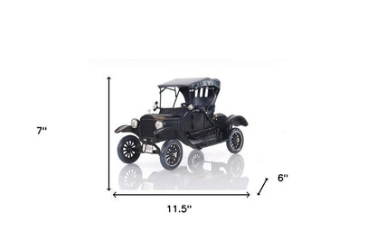 12" Black Metal c1908 Ford Model Car Tabletop Sculpture HomeRoots