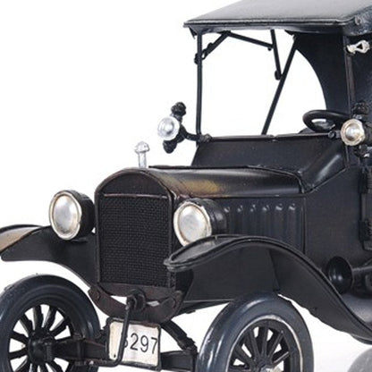12" Black Metal c1908 Ford Model Car Tabletop Sculpture HomeRoots