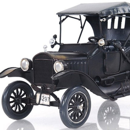 12" Black Metal c1908 Ford Model Car Tabletop Sculpture HomeRoots