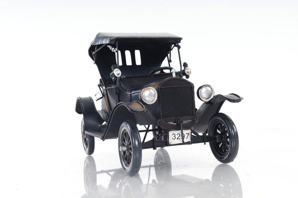 12" Black Metal c1908 Ford Model Car Tabletop Sculpture HomeRoots