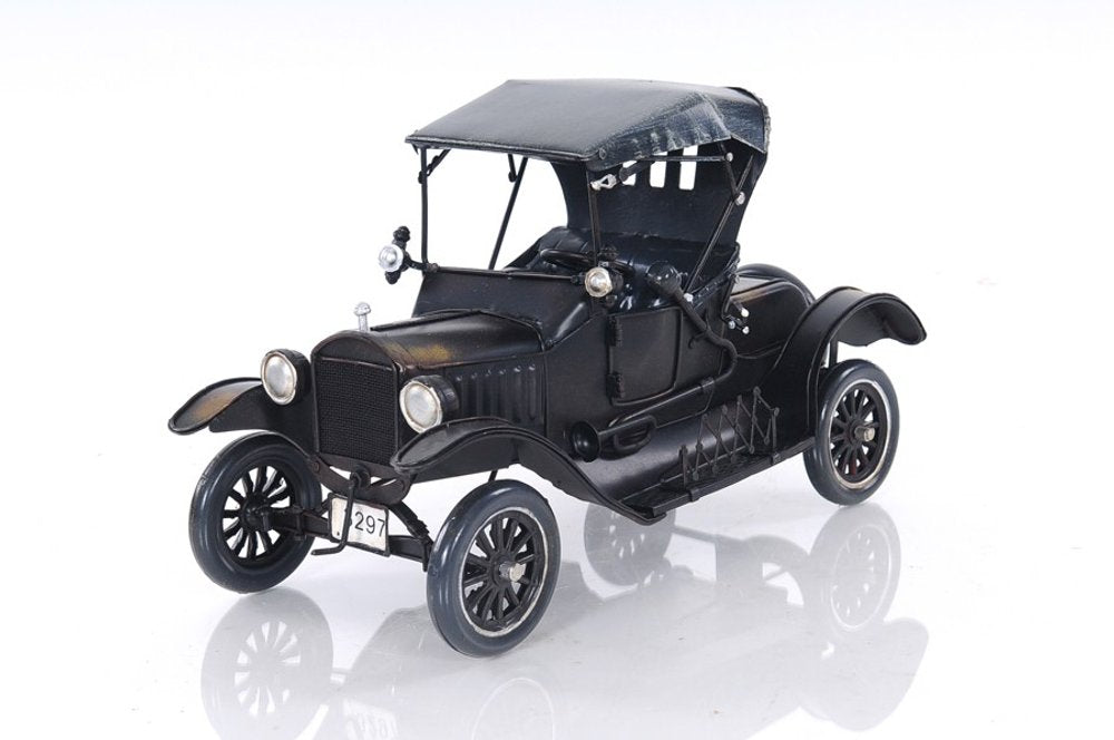 12" Black Metal c1908 Ford Model Car Tabletop Sculpture HomeRoots