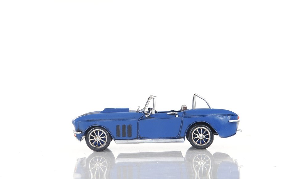 5" Blue Metal Hand Painted Model Car HomeRoots