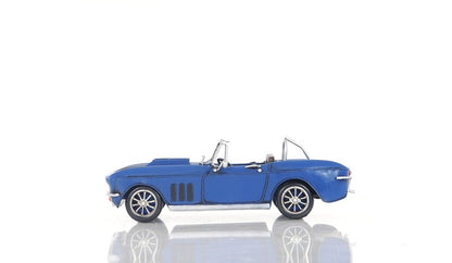 5" Blue Metal Hand Painted Model Car HomeRoots