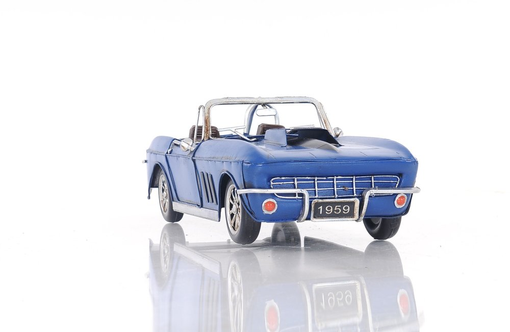 5" Blue Metal Hand Painted Model Car HomeRoots