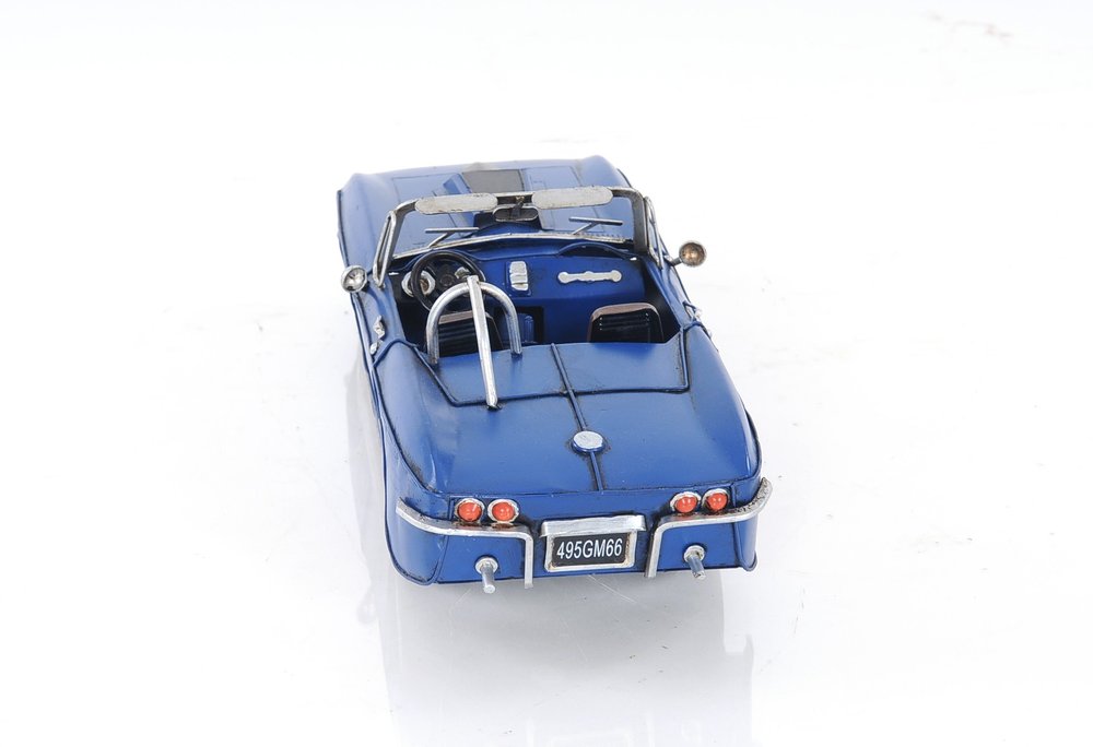 5" Blue Metal Hand Painted Model Car HomeRoots