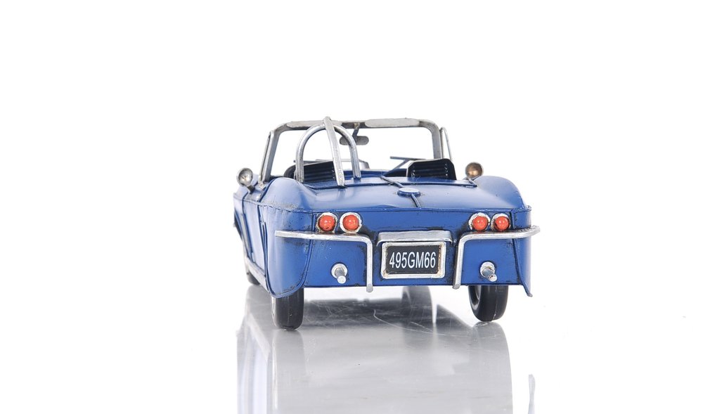 5" Blue Metal Hand Painted Model Car HomeRoots
