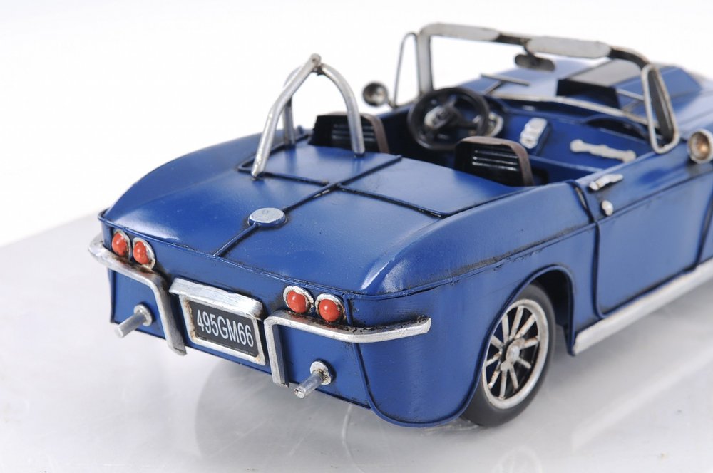5" Blue Metal Hand Painted Model Car HomeRoots