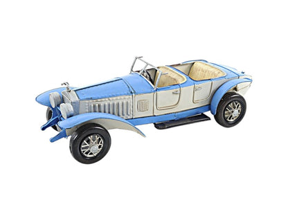 4" White Metal Hand Painted Model Car Tabletop Sculpture HomeRoots