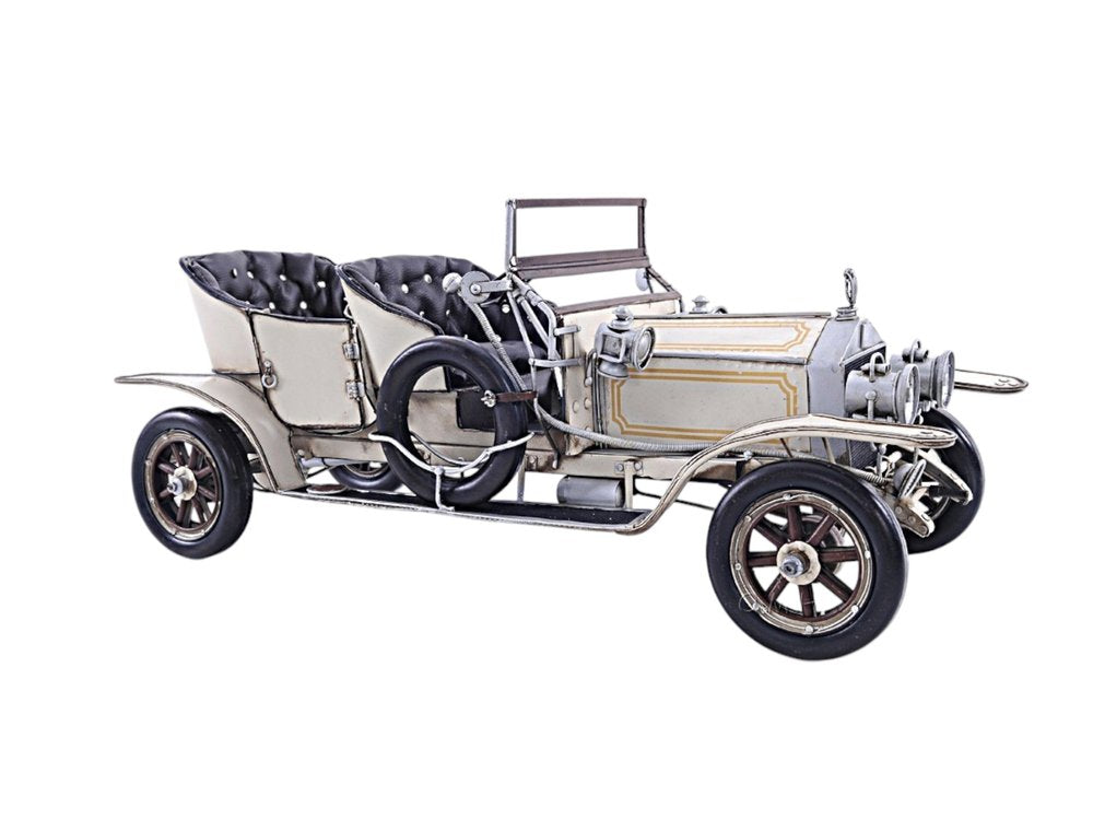 8" Silver Metal Hand Painted Model Car Tabletop Sculpture HomeRoots