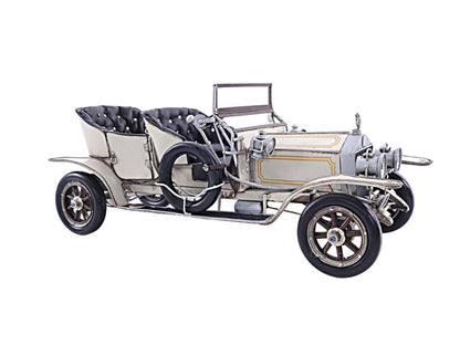 8" Silver Metal Hand Painted Model Car Tabletop Sculpture HomeRoots