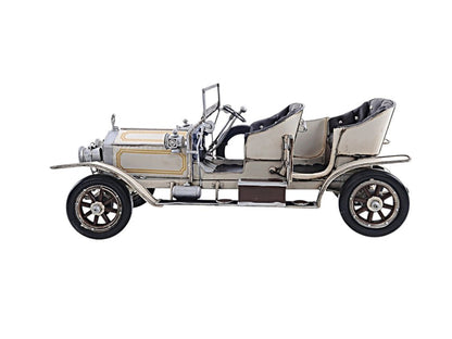 8" Silver Metal Hand Painted Model Car Tabletop Sculpture HomeRoots