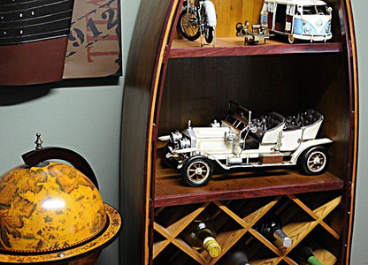 8" Silver Metal Hand Painted Model Car Tabletop Sculpture HomeRoots